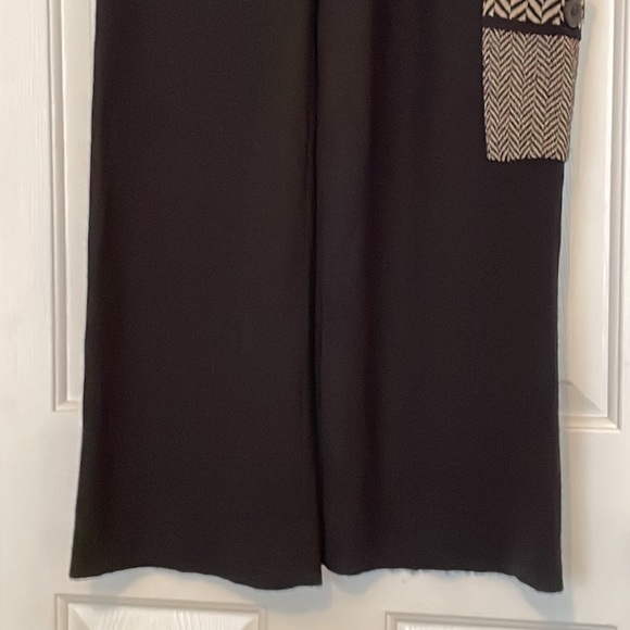 Roni Bis Sweater Knit Black Wide Leg Pants - Picture 3 of 9